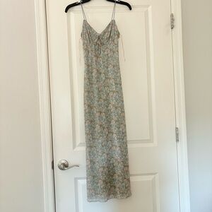 Ultra Flirt Women’s Green Floral Print Maxi Dress